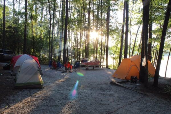 Morning at Petersburg Campground site 32.