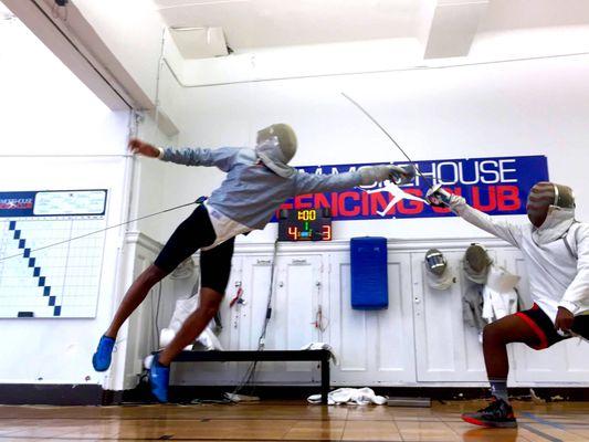 Olympian Keeth Smart fencing at Tim Morehouse Fencing Club