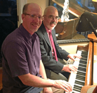 Ken T. often performs piano duets with teacher & studio owner Ed Mascari