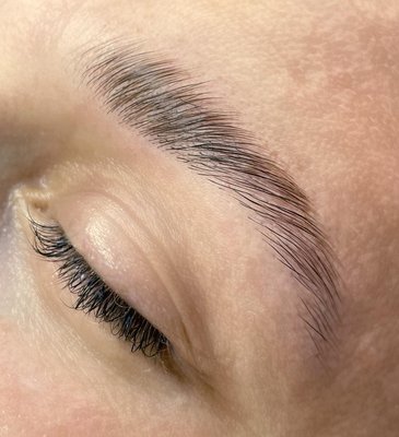 Brow Lamination and tint using InLei Brow Bomber system