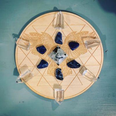 crystal grid set for dreams and intuition