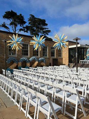 2023 Pre-School Graduation. Setup available upon request! (Pictured: White resin folding chairs & KIDS white plastic folding chairs)