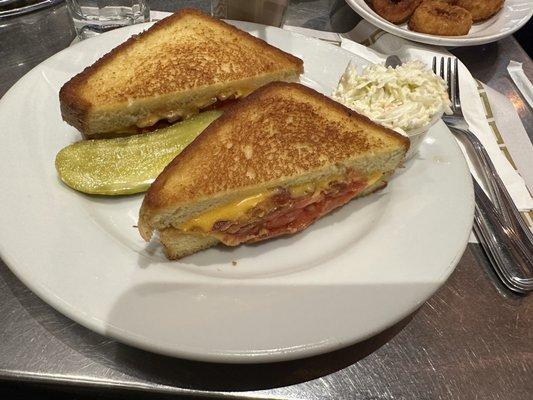 Grilled cheese with bacon and tomato on thick white bread.  Had a craving and they did it perfectly.