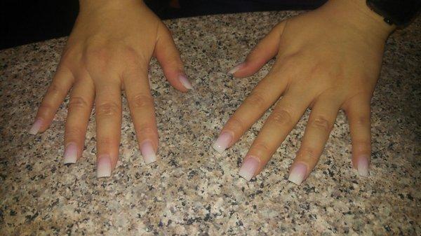 Ombre white and pink