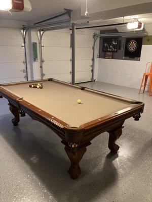 Table and felt. Dr pool table services