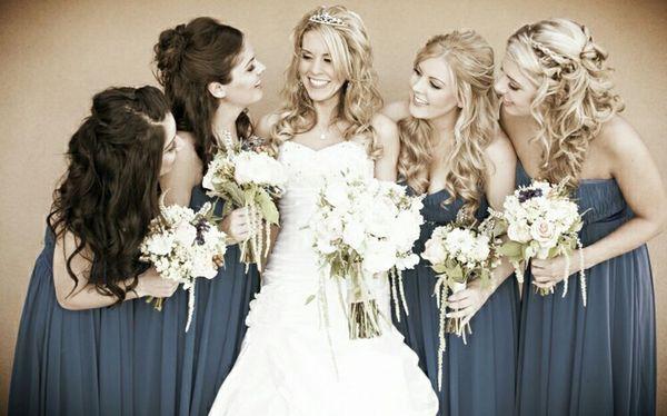 Beautiful bride and her bridesmaids hair by the posh parlour