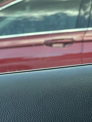 scratches on my passenger side window.