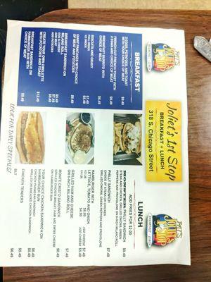 Inside the menu. Call your order in if you so choose.