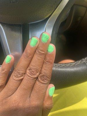 My nails!!! Another coat would not have smoothed them out! SMH!!