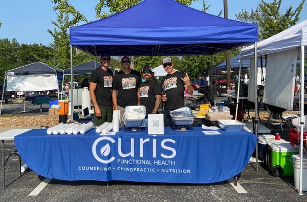 Curis' team - Gus Ornes and the Meat Sweats representing at Wings 4 Water 2021.