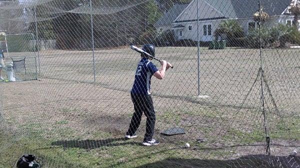 Batting cage for rent by the hour!