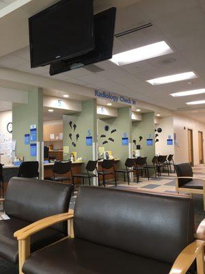 Check In festively decorated for Halloween with X-ray cut outs!