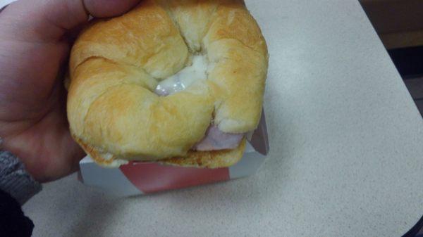 Ham And Swiss Croissant.