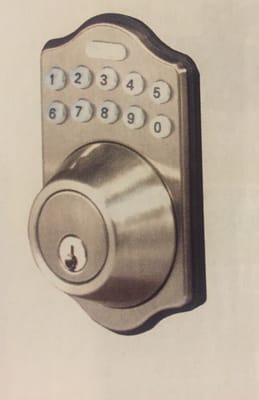 Deadbolt with keypad and one remote is on sale this week.