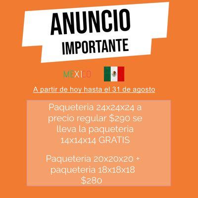 México aprovecha a enviar tu paquetería a tus familiares tenemos hasta el 31 de agosto.