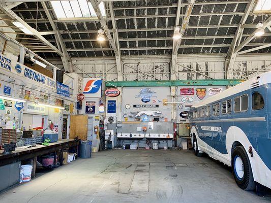 Cool interior of garage