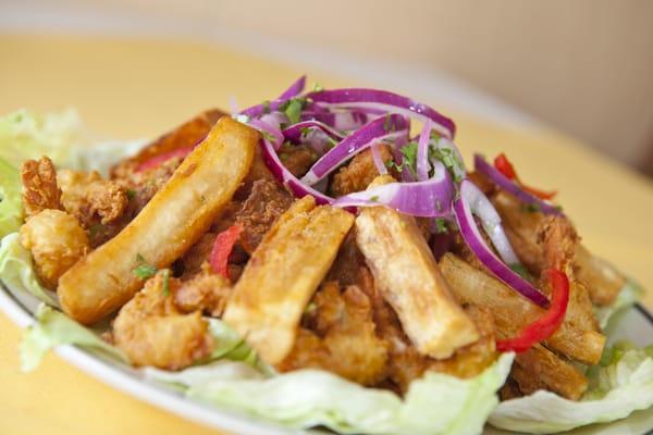 Fried Seafood mix and Fried Yuca/ Jalea de Marisco