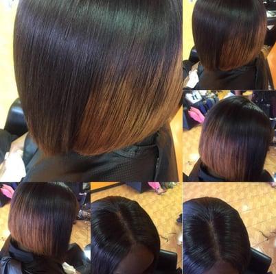 closures, bob with side part