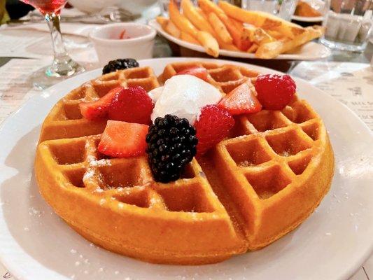 Rosewater waffle