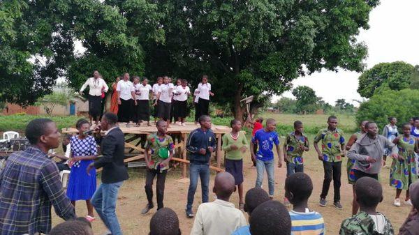 Church choir and youths ministers praising the Lord by singing and Dancing during our 2022 Gospel Crusade in Uganda, East Africa.