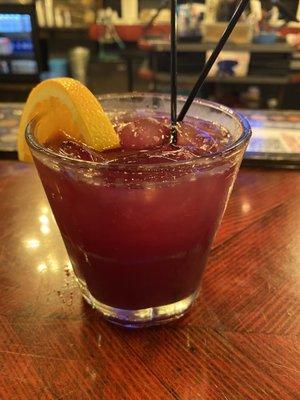 Blackberry whiskey sour