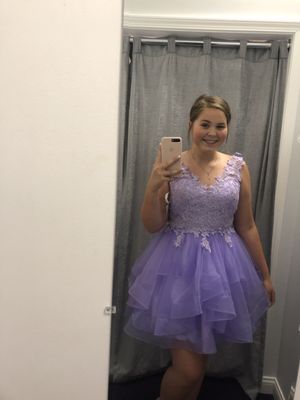 Lilac purple homecoming dress