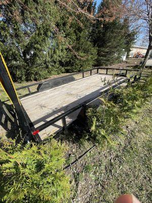 Trailer for sale on Justin's property that he does not own