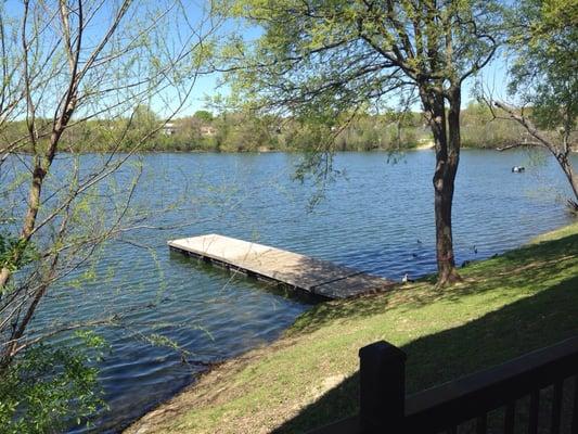 Quarries Lake behind the gym