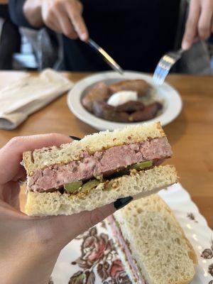 Pate sandwich and special