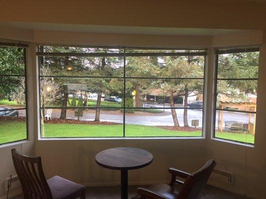 Bay windows in one of our one bedrooms