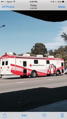 Red cross on site today