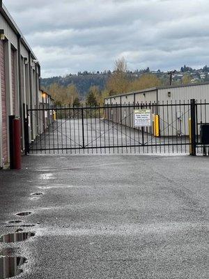 Property secured by a gate that you must have to code to enter to have access.