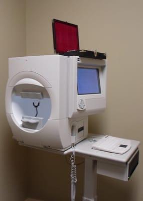 The Visual Field machine, another aid in the treatment of patients.