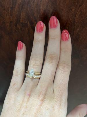 Absolutely in love with my ring! He did the engagement ring and the wedding band!! KG is the best! Highly recommend to everyone!