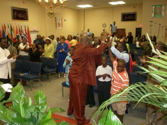 Bishop Dr. Devon Williams moves in the gift of healing....many have been healed from cancer, etc. giving glory to God!