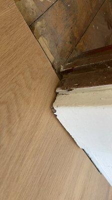 Getting the flooring tight under doorframes