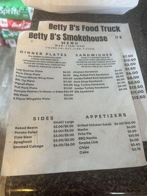 Menu front