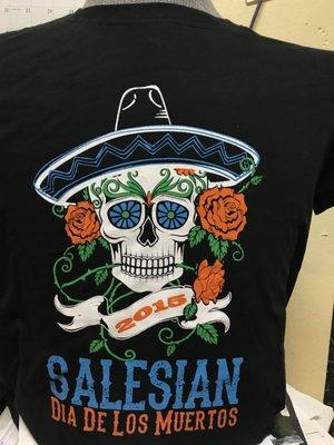 Salesian HS 100's printed every year to celebrate Dia de los Muertos