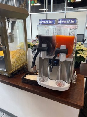 Slushy machines and Popcorn