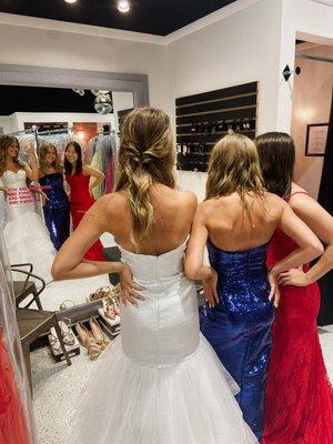 shopping for prom dresses at XO by Sophia's