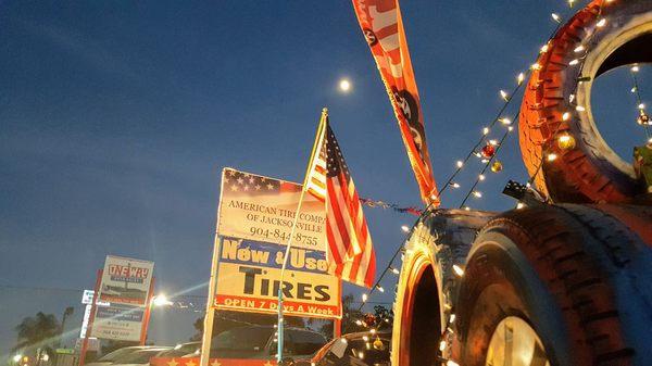 Even under the moon we shine bright America Tire Company of Jacksonville !