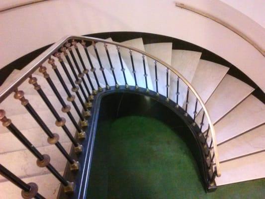 circular staircase at rear