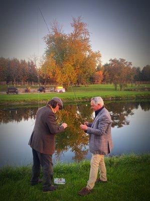 You can fish trout outside the office of firearms academy in Wisconsin.