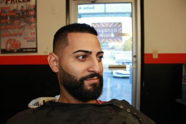 Low Fade and Beard Trim