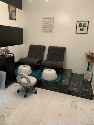 Handcrafted pedicure station