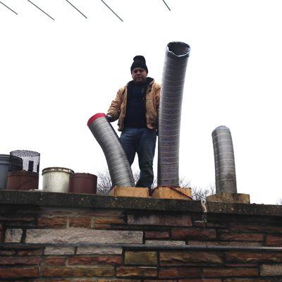 Stainless steel chimney liners for  three fire places