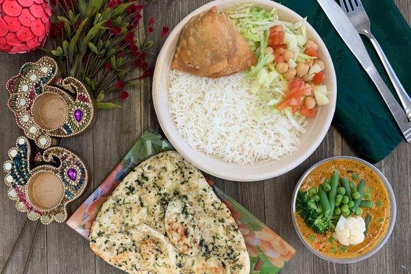 vegan vegetable korma comboplatter