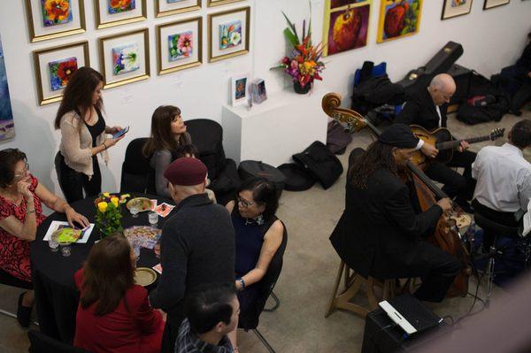 Some of the guests during the opening reception for Artist Charisse Abellana's art show "Fire in Diversity".(Photo by Hector Felix)