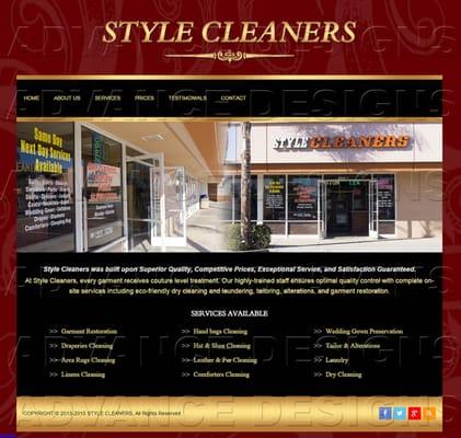 Website design www.StyleCleanersd.com