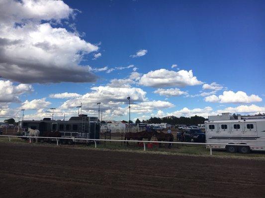 View over the infield.